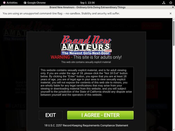 Brand New Amateurs Login Account
