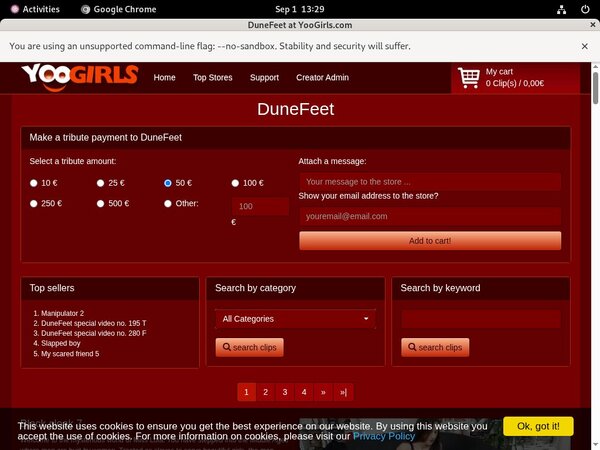 Dunefeet With Paypal