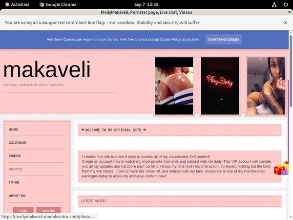 Free Mellymakaveli.modelcentro.com Login