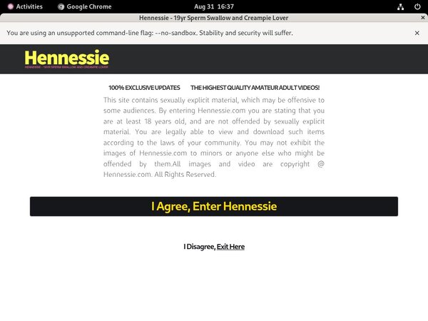 Hennessie.com Mobile Passwords