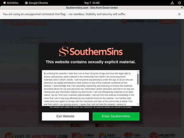 Southern Sins Live