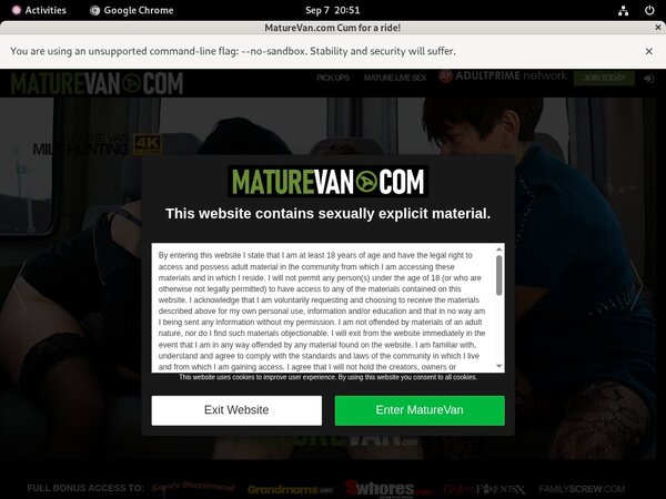 Try Maturevan.com Discount