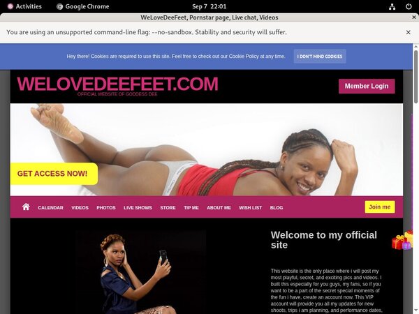 WeLoveDeeFeet Webcam